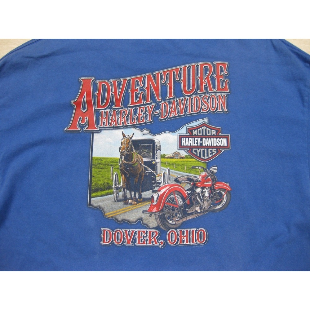 Harley-Davidson Motorcycles T Shirt Men's (XL) One Classy Ride Pinup Biker Ohio - Picture 13 of 15